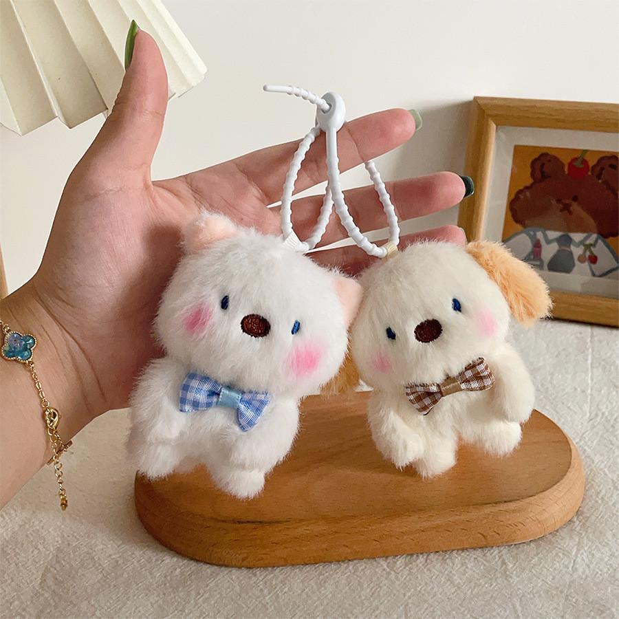 Pendant Plush Dog With Bowtie Decoration For Kids School Activities Gifts And
