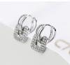 New 925 Sterling Silver AAA Zircon Stud Earrings for Women Fashion Exquisite Student Girlfriend Jewelry Accessories Heart Gift