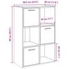 Bookcase Artisan Oak 60.5x30x90 cm Engineered Wood
