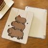 Чехол для iPad mini4/5/6, новая картина маслом в стиле милой капибары 2022 gen10 10,9 Air4/5 10,9 Air1/2 2018/17 gen6/5 9,7, тройной чехол с подставкой для карандашей