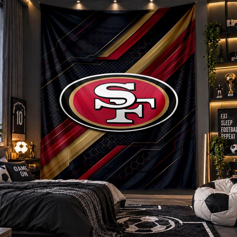 Wall Hanging Tapestry San Francisco 49ers Print Cloth for Living Room Bedroom Home Decor