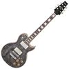 ProII SBK Black Flame Maple Top PE Series Les Paul Type Electric Guitar Black PE-700 See-through See-through