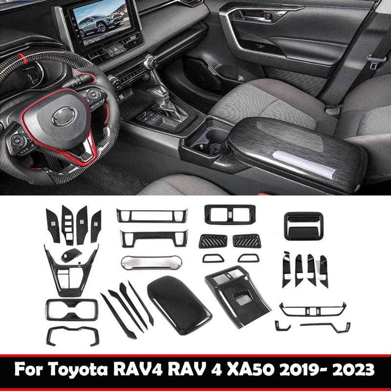 ABS Черная шлифовка Для Toyota RAV4 RAV 4 XA50 Панель переключения передач автомобиля Крышка вентиляционного отверстия Аксессуары