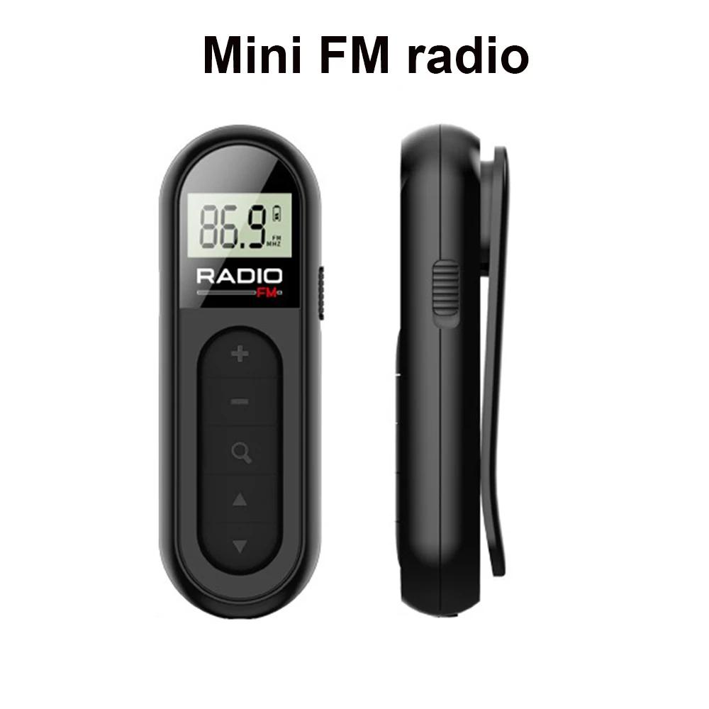 Rechargeable Portable FM Radio Pocket Digital Radio,Transistor Walkman Small Radio On Batteries for Hiking Walking