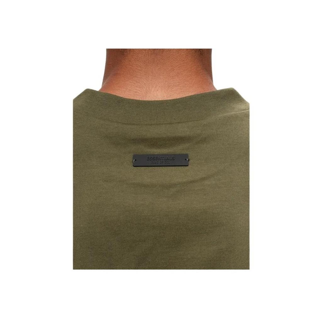 Fear of God Футболка Essentials Jersey с длинным рукавом, оливковая, мужская, цвет зеленый 125BT244204F