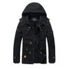 Winter Men's Fleece Thickened Jacket Men's Supply Medium and Long Hooded Jacket