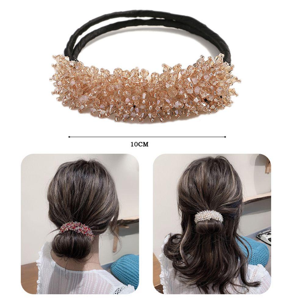 Accessories Braiders Tool Hair Band Quick Bun Curler Rhinestone Lazy Hairpin Donut Bun Maker