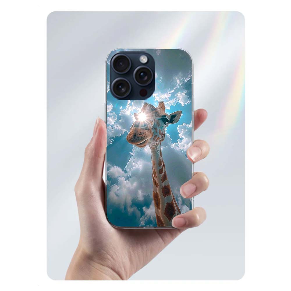 Прозрачный чехол для телефона с жирафами для iPhone 17 Air 16 Pro Max 15 Pro 14 Plus 17E 16E 11 13 12 Mini Чехлы Fundas C