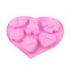Heart Bear Shape Silicone Baking Molds 6 Piece Set For DIY Mousses Ice Creams Chocolate Dessert Making Durable Kitchen Tool