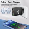 3.5A Smart USB + 2PD Digital Display Travel Charger for Mobile Phones