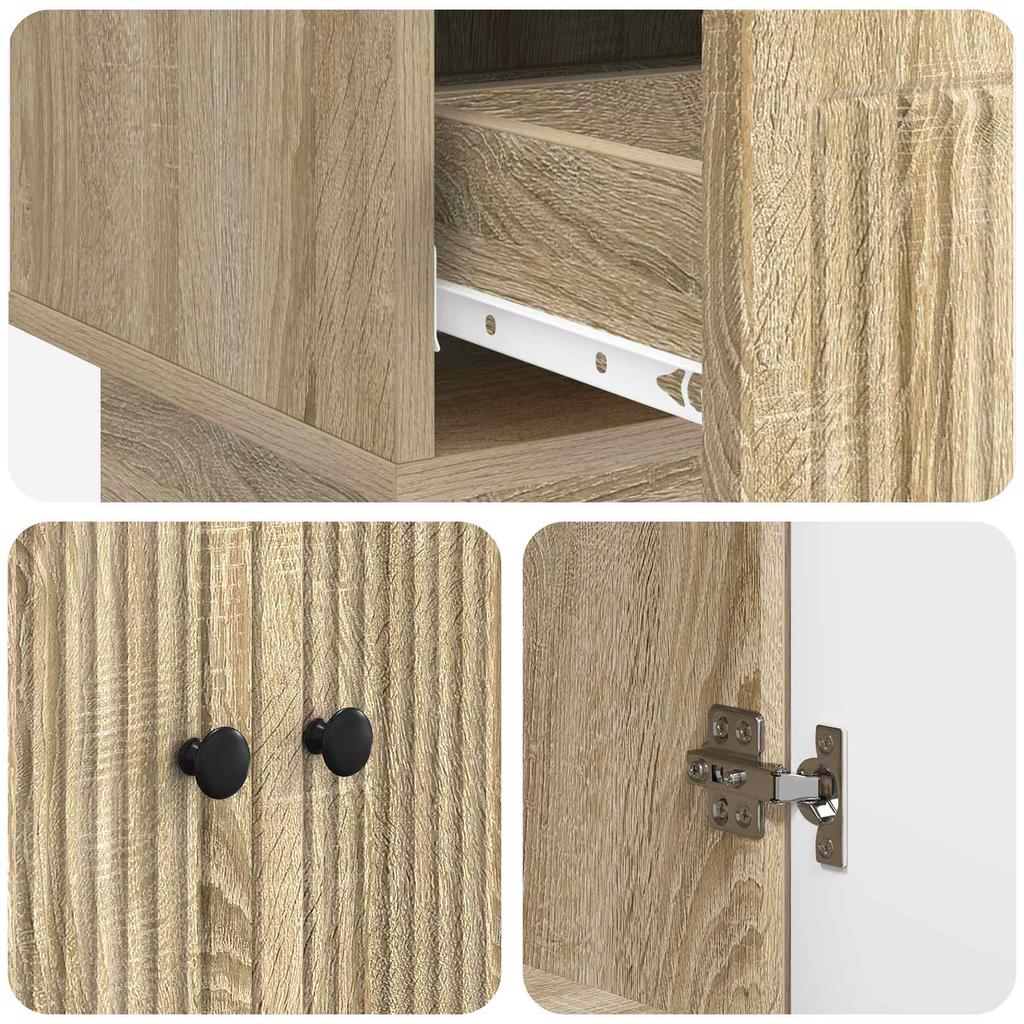 Sideboard Sonoma Oak 66 x 34.5 x 95 cm Particleboard