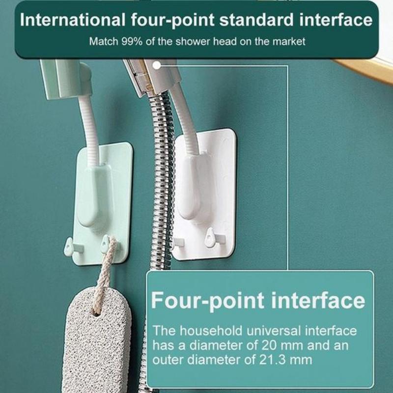 Регулируемый самоклеящийся кронштейн для душа в ванной, универсальный кронштейн для держателя душевой штанги для ванны на 360°
