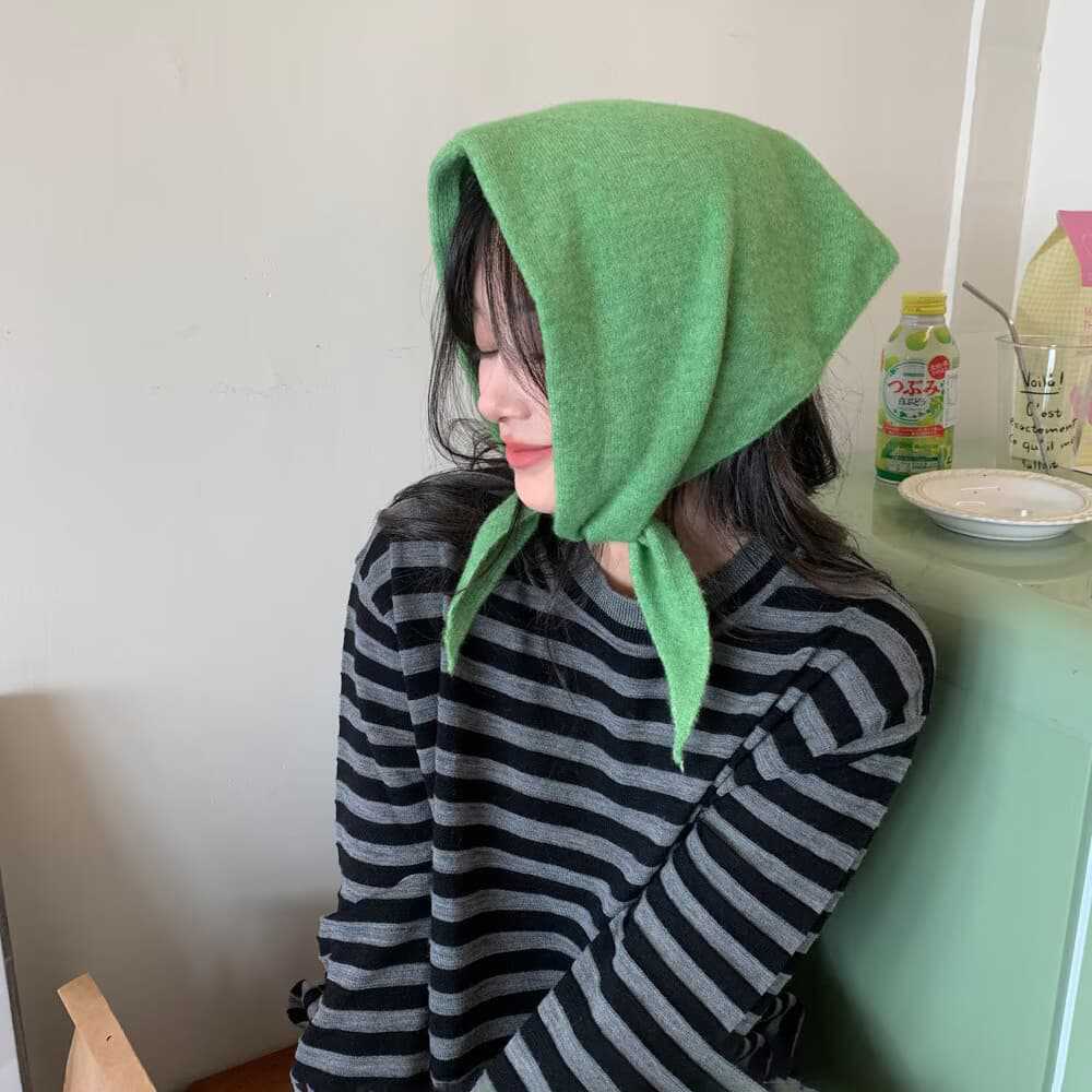 Однотонный многофункциональный вязаный шарф осенне-зимний треугольный шарф косынка термошаль вязаный шарф шарф для лица