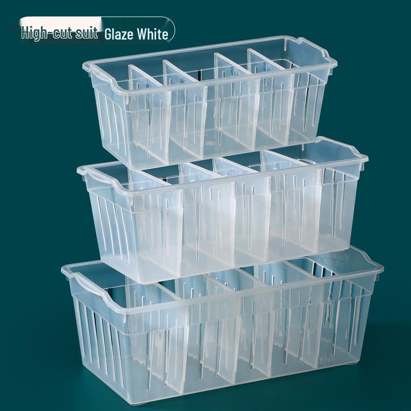 Прозрачный прямоугольный настольный органайзер-ящик