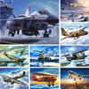 5D DIY Diamond Painting Airplane Rhinestone Picture Full Diamond Embroidery Sky Landscape Mosaic Art Picture Cross Stitch Kit
