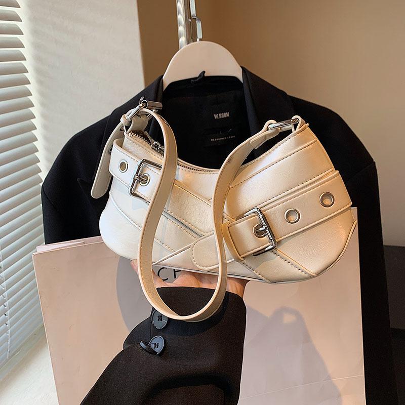 Модная женская сумка-багет премиум-класса, лето 2025, корейская версия, трендовая универсальная сумка-локомотив, нишевая простая наплечная женская сумка