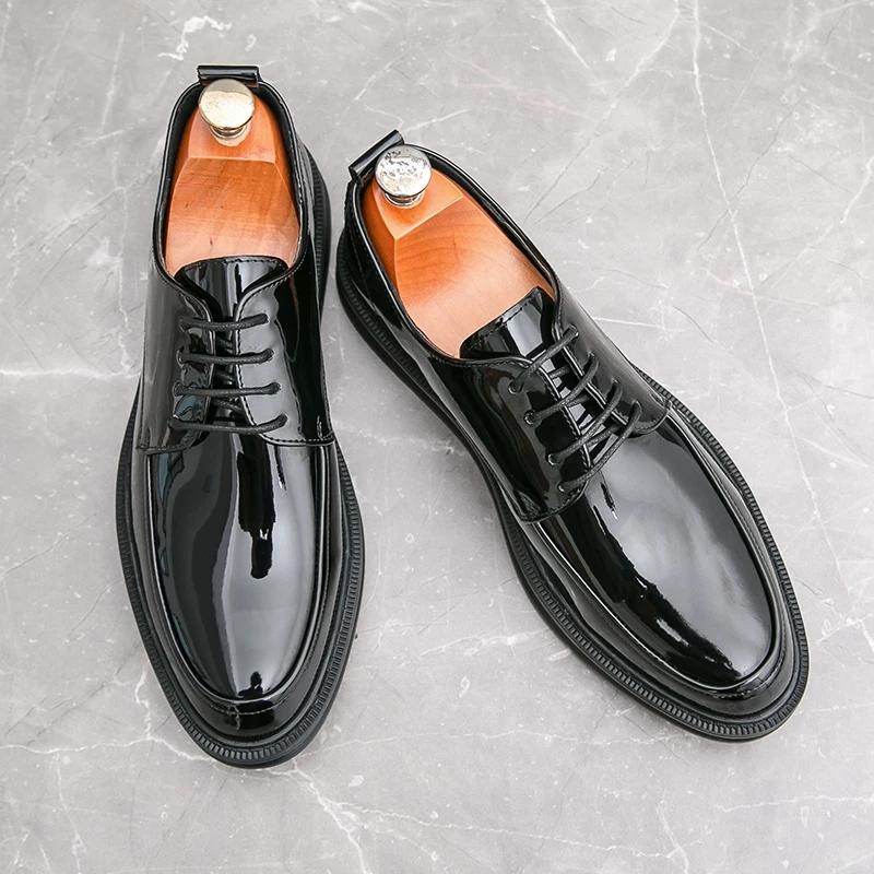 Fashion Handmade Leather Fashion Shoes Men 2024 New Men Casual Oxfords Shoes Brand Business Men's Sneakers Classic Men Shoes for Wedding