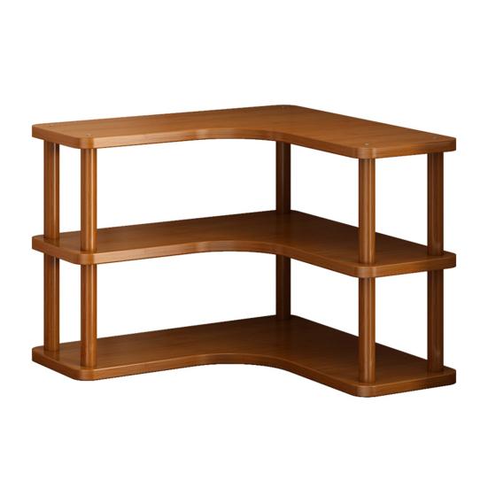 Wooden Desktop Storage Rack Multi-Functional Tea Table Organizer Corner Design 2/3 Layer Desk Storage Stand