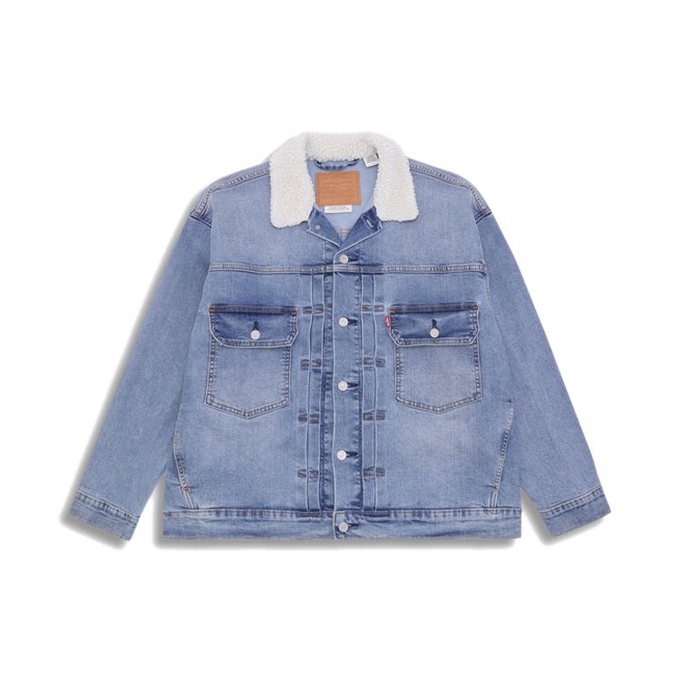 Levis Winter Warm Series Faux Shearling воротник с длинным рукавом куртка мужская куртка Floral-Blue 85242-0009