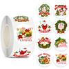 500Pcs 1 Inch Merry Christmas Santa Claus Labels Stickers for Gift Package Stickers Card Envelope Wrapping Party Baking Small Sticker