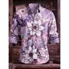 Fashion Men Black White Gradient Shirt Angel Wing Cross Graphic Long Sleeve Slim Club Punk Streetwear Dress Blouse