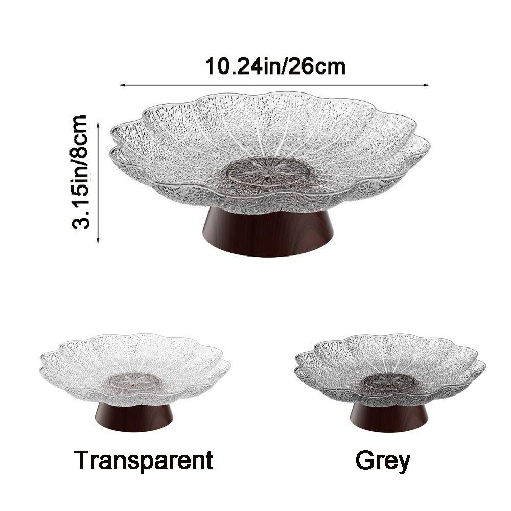 Large Capacity Pedestal Fruit Bowl Plastic Fruit Display Stand Elegant Dried Fruit Plate  Candy
