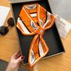 Skinny Silk Scarfs Women Retro Chain Foulard Neckerchief Lady Handle Bag Ribbon Office Neck Tie Female Soft Satin Hairband Gift