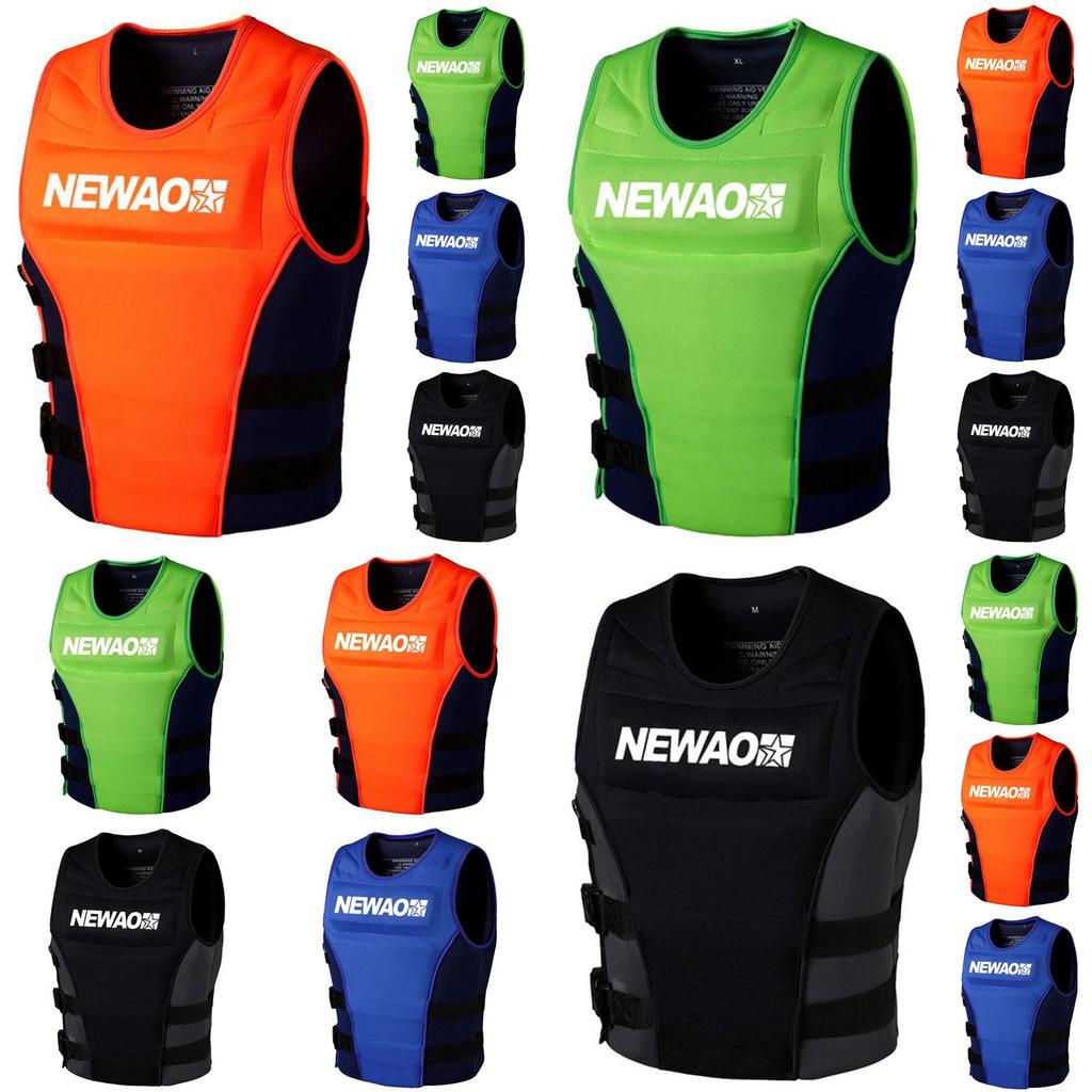 Прочный взрослый спасательный жилет с наполнителем из плавучей пены, регулируемым ремнем и гладкой молнией