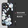 Тонкий матовый чехол с цветочным узором для iPhone 16 Pro Max 16E 15 Pro 14 13 12 11, защитный чехол для линз из ТПУ, противоударный мягкий силиконовый чехол для телефона