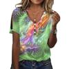 Женская летняя новая футболка тай-дай с коротким рукавом