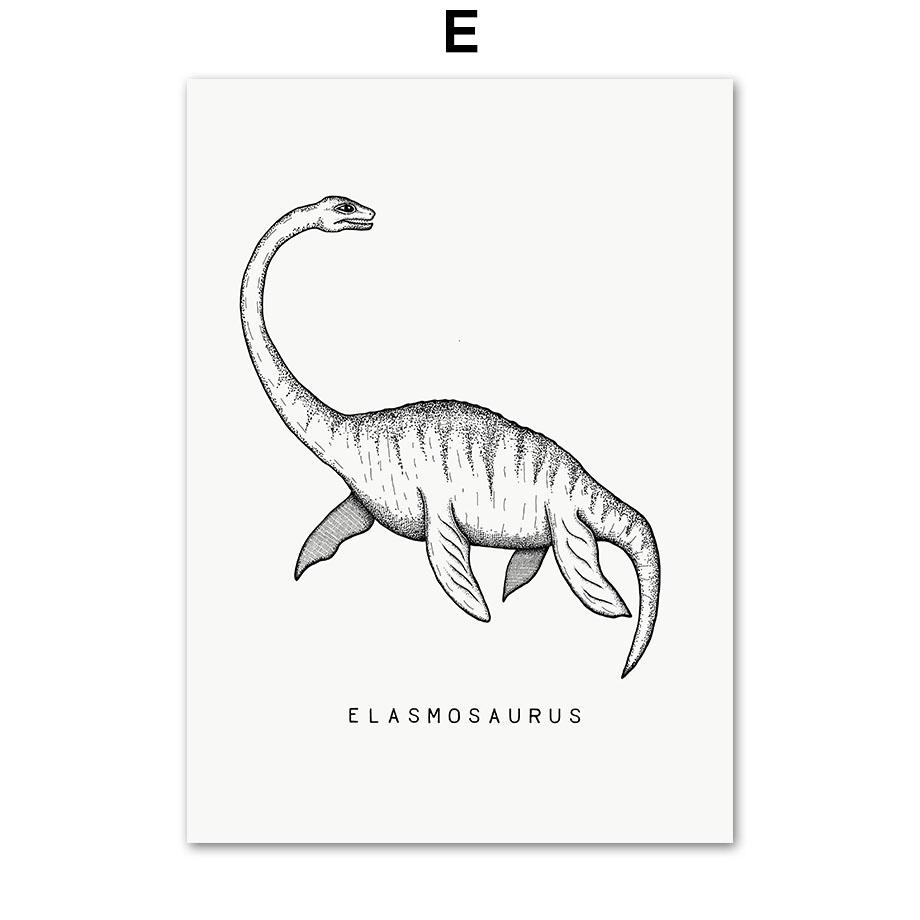 Ретро Динозавр T-Rex Птерозавр Трицератопс Настенная Живопись Холст Картина Скандинавские Плакаты И Принты Картины Детские Украшения Для Мальчиков Комнаты