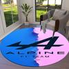 Круглый ковер Alpine F1, Ковер для гостиной, спальни, дивана, игровой комнаты, Нескользящий коврик для пола