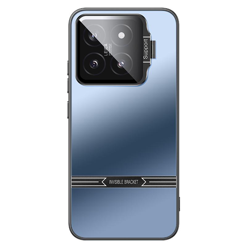 Для Xiaomi 14 матовые чехлы для сотовых телефонов PC+TPU чехол с рамкой объектива подставка