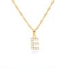 Новое английское letter necklace, покрытое настоящим золотом и слегка инкрустированное подвеской-буквой из циркона, цепочка из нержавеющей стали
