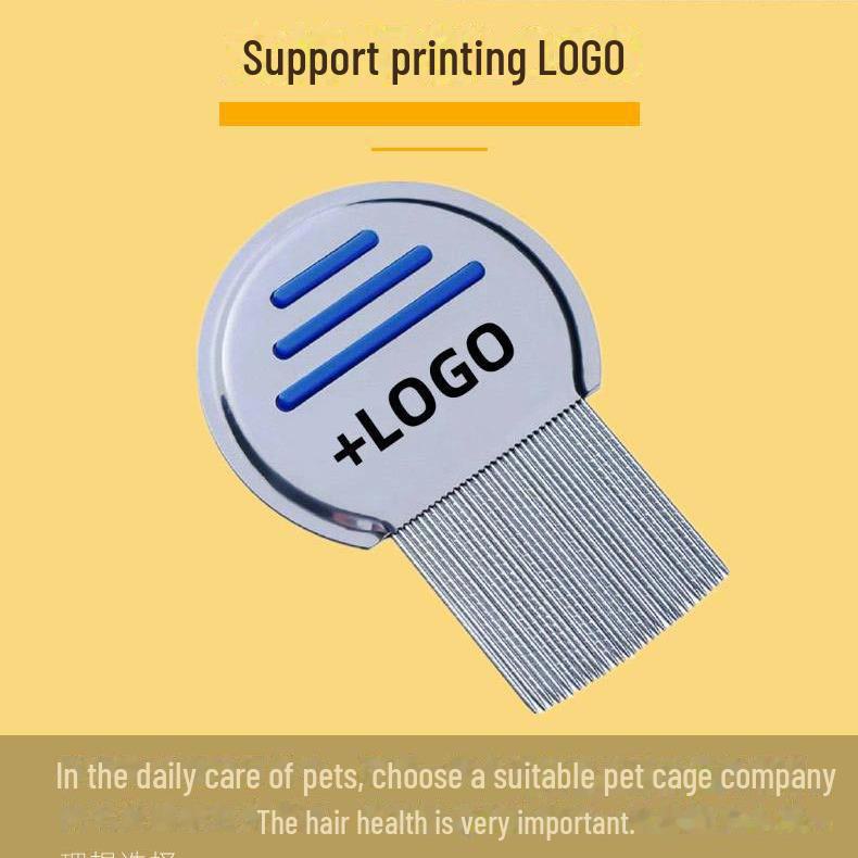 Расческа для домашних животных из нержавеющей стали: Трехстержневая конструкция для удаления выпавшей шерсти и блох, густые зубцы для массажа, идеальный инструмент для ухода за собаками