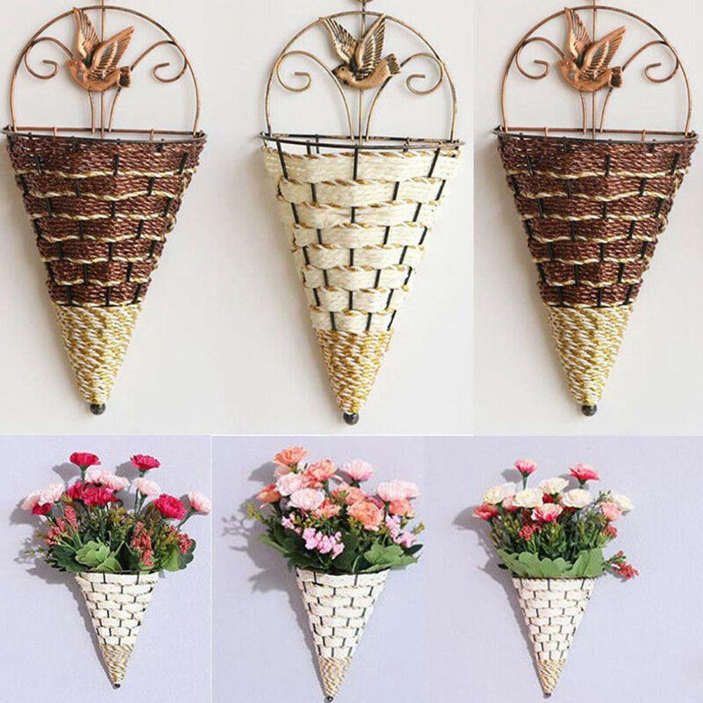 Garden Wall Outdoor Decoration Indoor Green Plant Flower Basket Vase Storage Holder Flower Pot