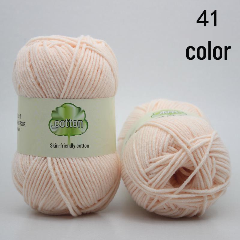 Пряжа из гребенного 5-слойного молочного хлопка для вязания и вязания крючком своими руками - Набор материалов средней толщины для шарфа и пледа