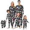 Комплекты с принтом для всей семьи, пижамы, домашняя одежда, комплекты: топы с длинным рукавом + брюки