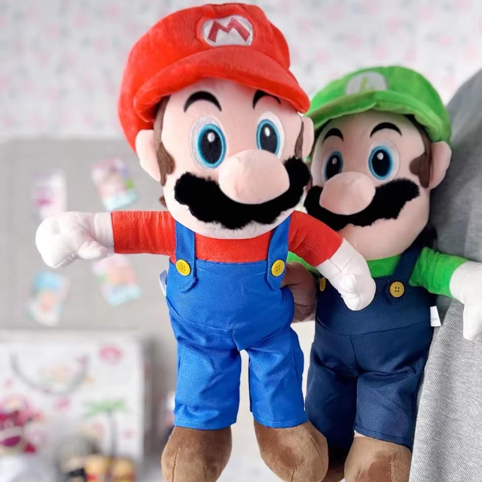 1-2 шт. Плюшевые игрушки Марио Плюшевые игрушки Луиджи Аниме Кукла Плюшевая для Детей Отличный Рождественский Подарок на День Рождения для Детей