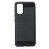 Soft Case - Samsung - Galaxy A02s - Black - Brushed Carbon Fiber Effect - Shock Protection