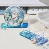 4 шт. Подставка для знака Kpop Water Ripple, акриловая прозрачная, небольшая стойка для хранения карт, квадратная подставка для знака