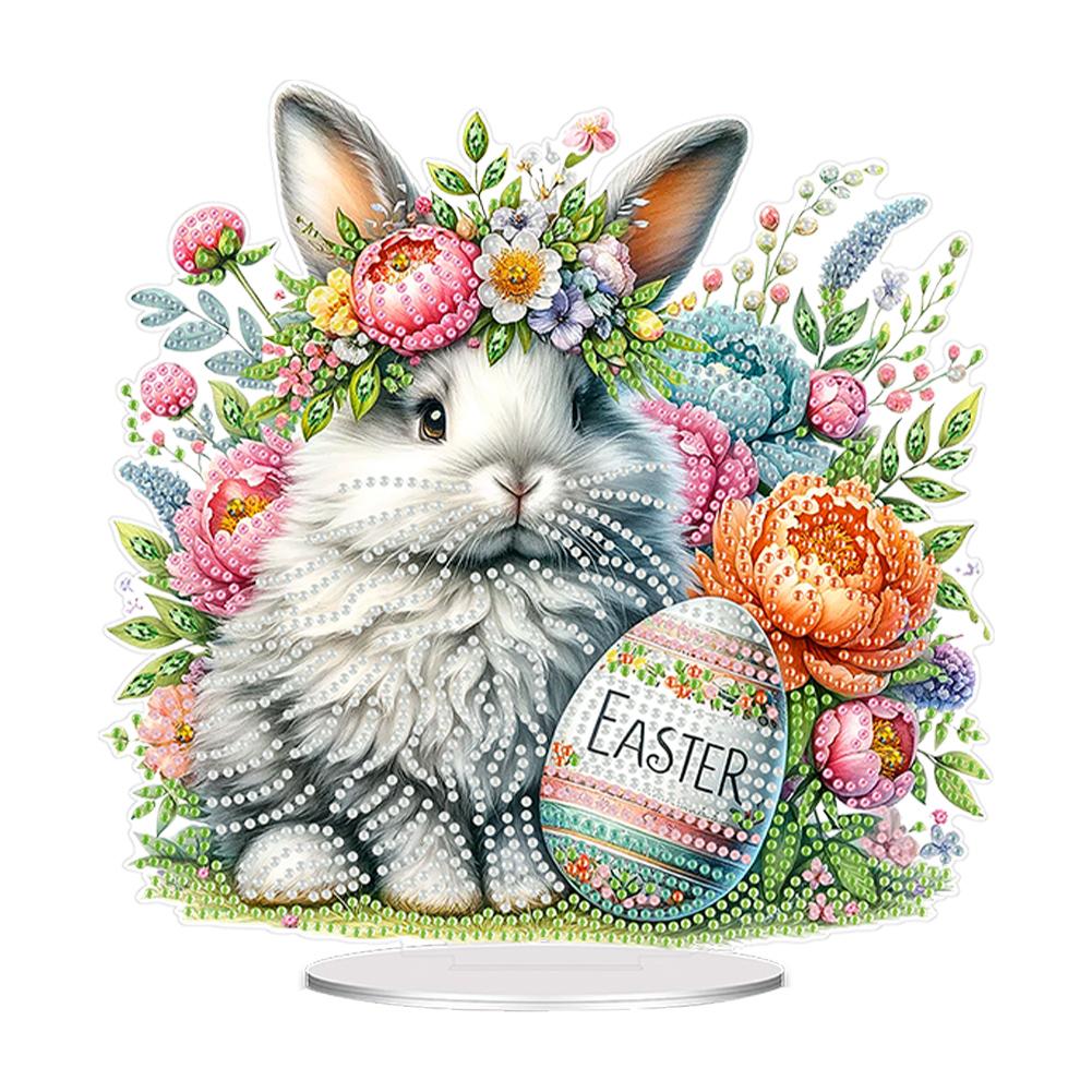 Акриловые специальные формы пасхальный кролик настольная алмазная живопись наборы украшений Стразы настольные украшения для домашнего офиса Декор