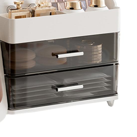 Ящик для хранения косметики с ящиками, большой вместимостью, нескользящим основанием, легкой очисткой