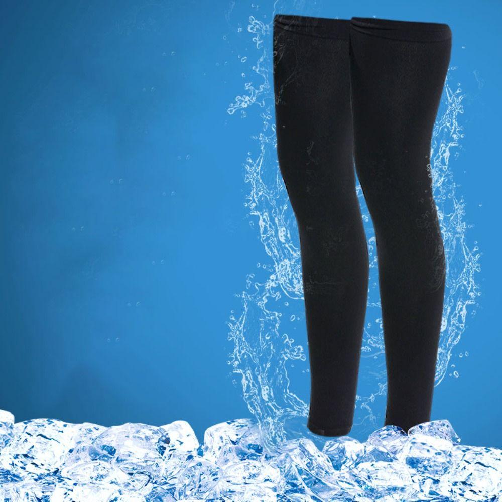 Защита от УФ-лучей Рукав для ног Ледяной шелк Рукава для коленей и икр Новый компрессионный рукав Мужской Женский