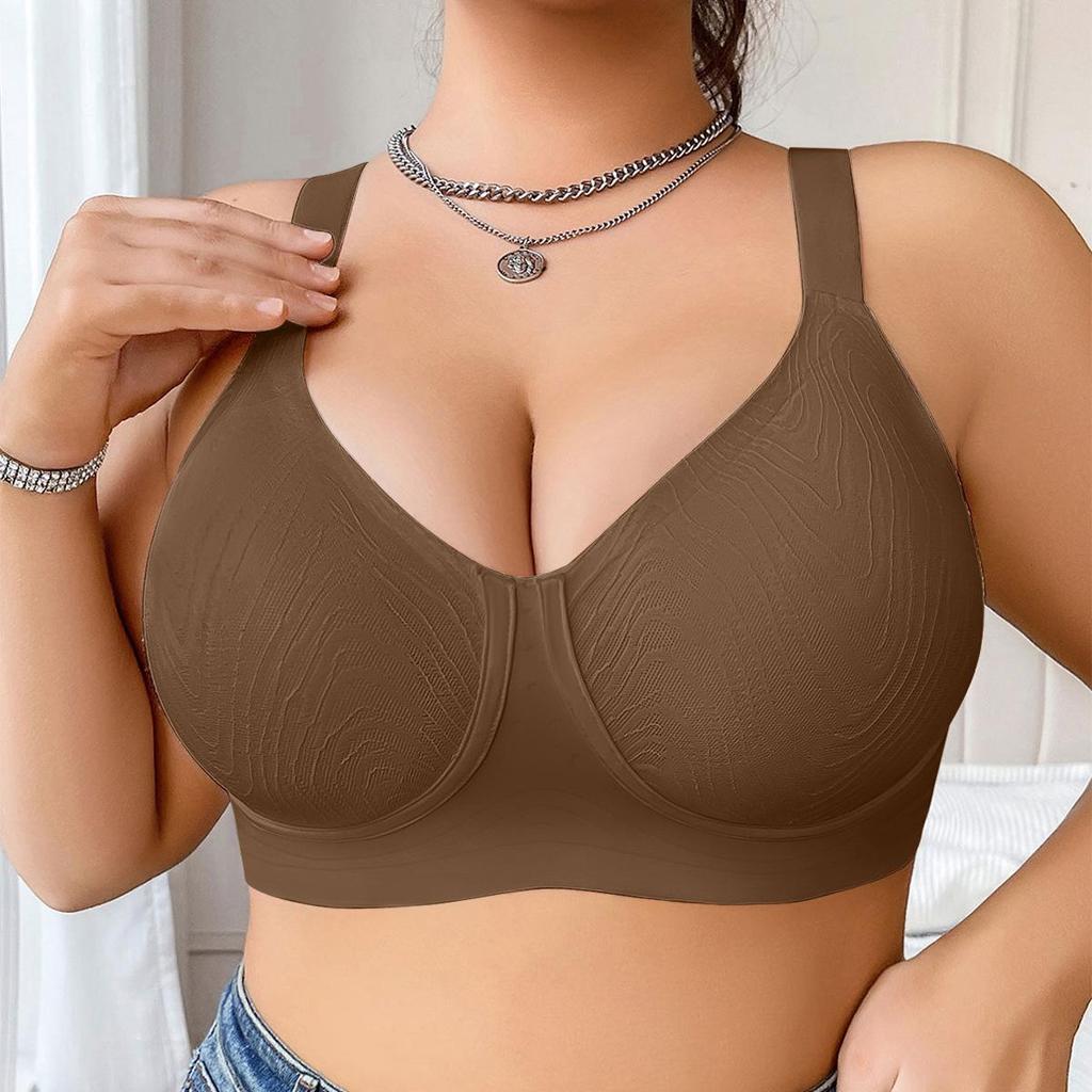 Plus Size Seamless Wire-Free Soft Support Bra for Large Busts