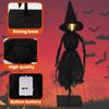 Yousheng Halloween Witch Decoration Black Witch Ornament with Light-up Face Indoor Primitive Witch Table Centerpiece for Home Shelf Mantels Kitchen