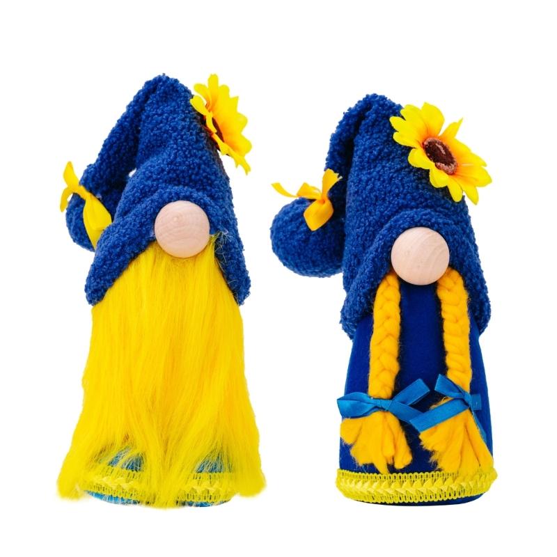 Sunflowers Gnomes Plushie Sunflowers Gnomes Swedish Tomte Scandinavians Figurins Spring Kitchen Tiered Tray Decors