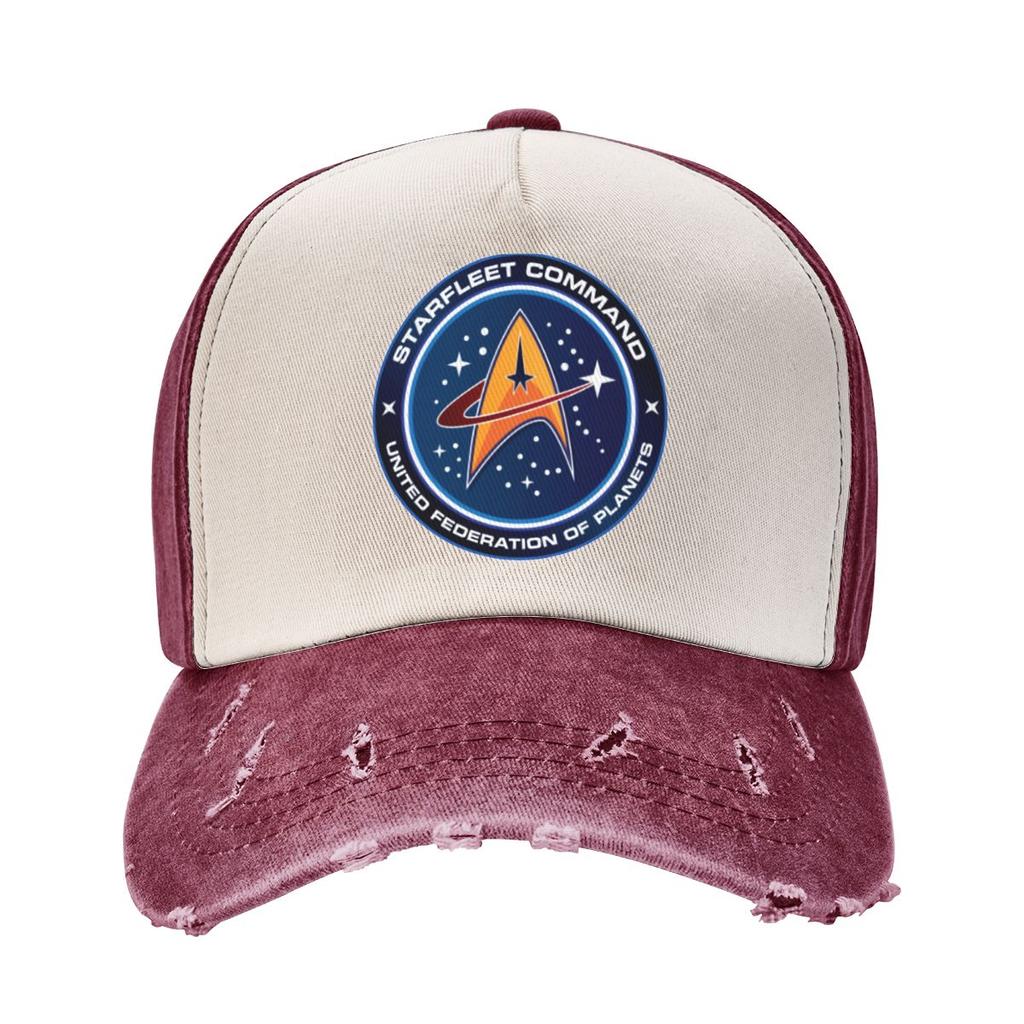 Star Treks Starfleet Outfit Unisex Women Trucker Hat Distressed Denim Washed Caps Hat Fashion Outdoor Running Golf Gift Sun Cap