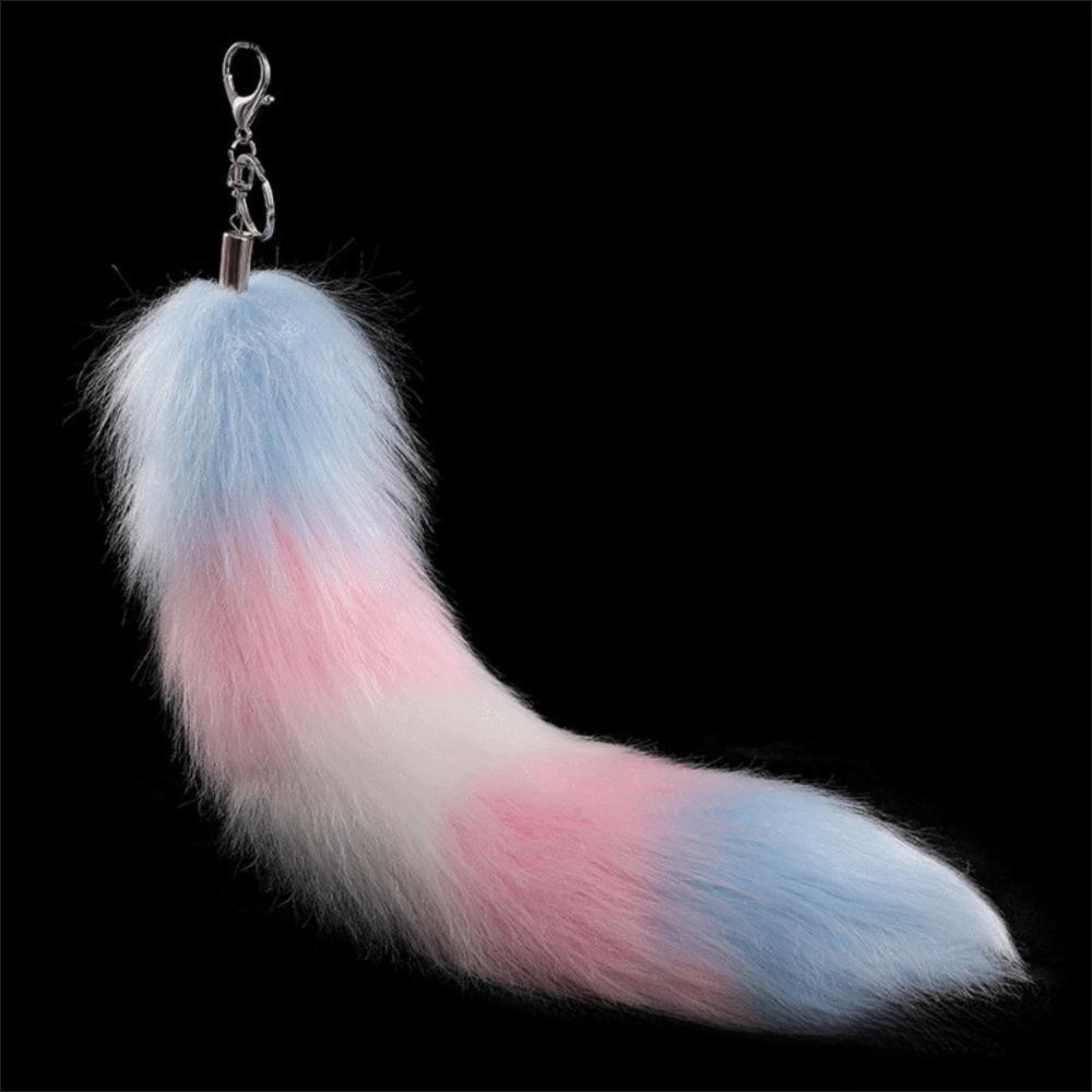 Bags Charm Plush Tail Keychain Pompoms Fur Pendant Keyring Animal Tail Keychain Car Keyring