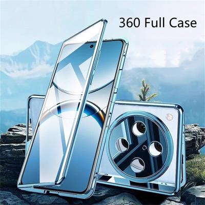 Для OPPO Find X8 Pro металлический каркас 360 полная защита чехол для OPPO Find X7 Ultra X 8 X8Pro 5G магнитная адсорбция двухсторонняя закаленная стеклянная крышка